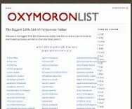 oxymoron list