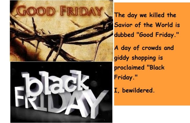 Good Friday Black Friday with words