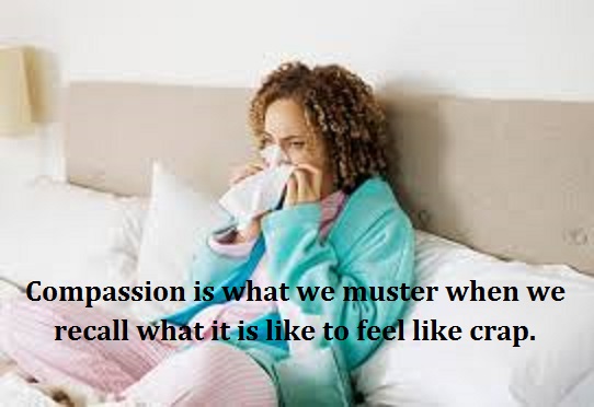 woman with a cold bigger