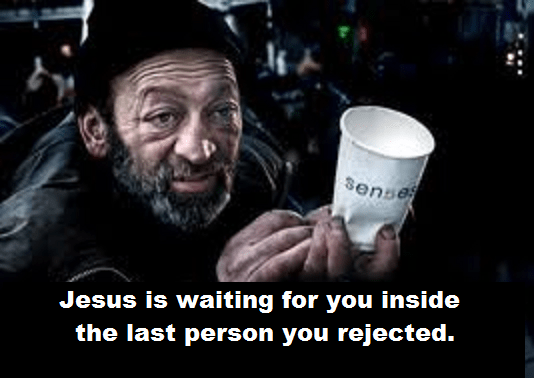 homeless big with words