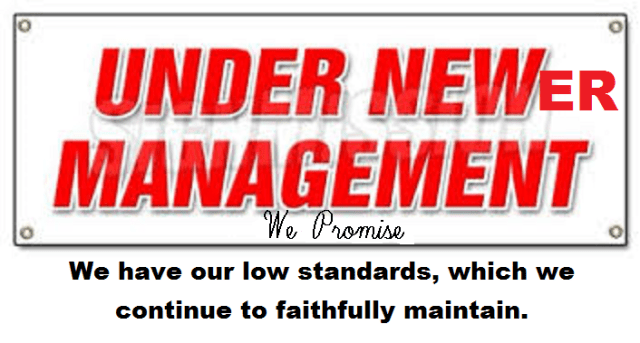 Under Newer Management we promise with words
