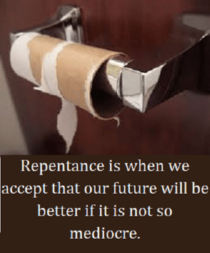 empty toilet paper roll with words