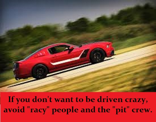 race car bigger with words