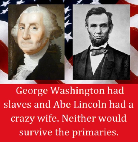Abe and  George with words