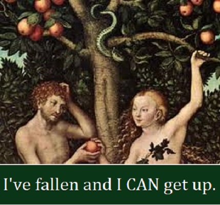 adam and eve with words