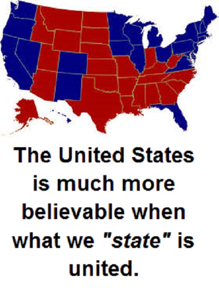 map of US 2012 with words