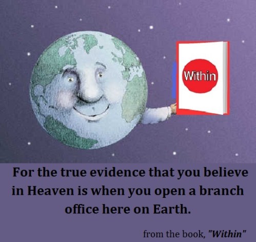 Earth with hands with Within with words