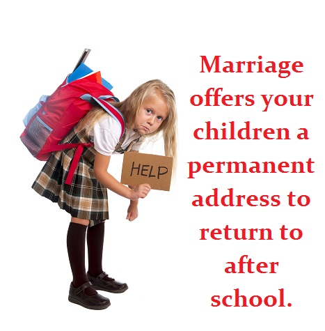 little girl carrying very heavy backpack or schoolbag full