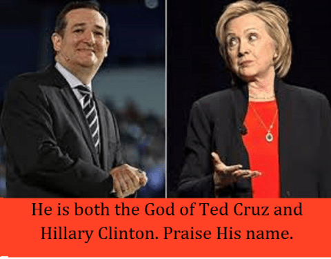 Cruz and Clinton with words