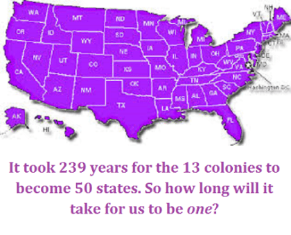 purple map of the  with words