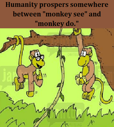 monkey see monkey do with words