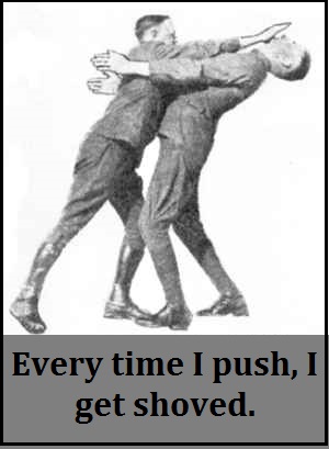 pushing and shoving with words