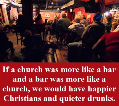 bar church with words