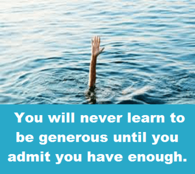 hand from water with words