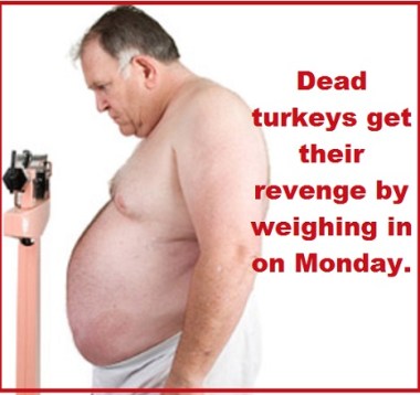 man on a scale with words