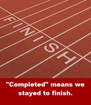 Finish Line with words