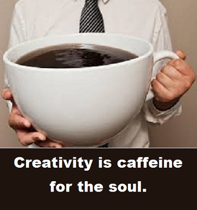 cup of coffee with words