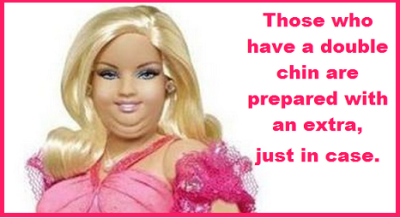 Barbie triple chin with border