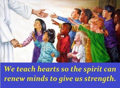 Jesus with all the children with words