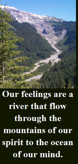 beautiful river and mountain with words