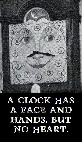 Grandfather Clock with words