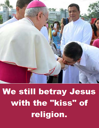 kiss the pope's ring with words