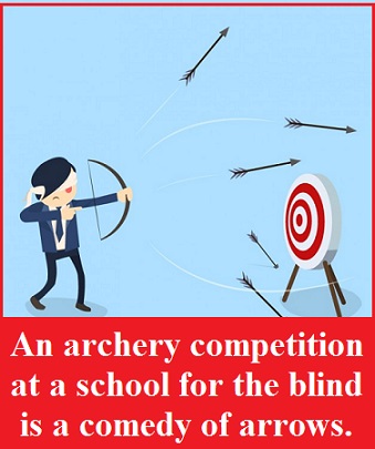 comedy of arrows with words