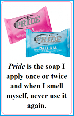 Pride soap with words