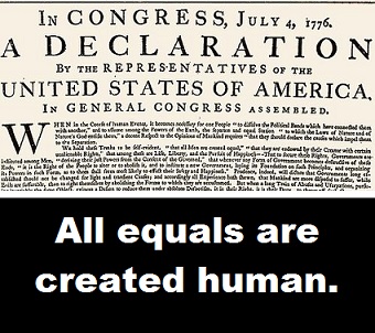 Declaration with words