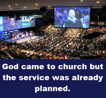 megachurch with words