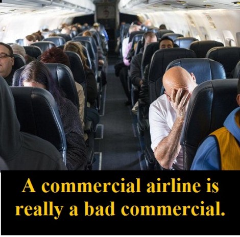 miserable airline passengers